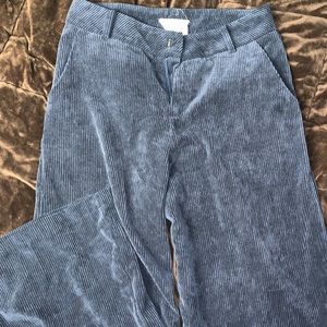 Navy blue corduroy flare pants. Super soft